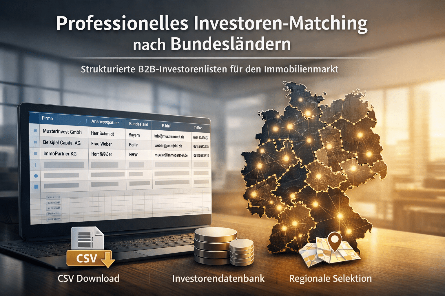 Investoren Dashboard Vorschau